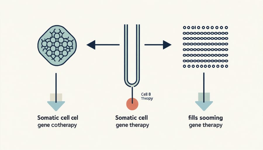 Infographic illustrating the steps involved in somatic cell gene therapy