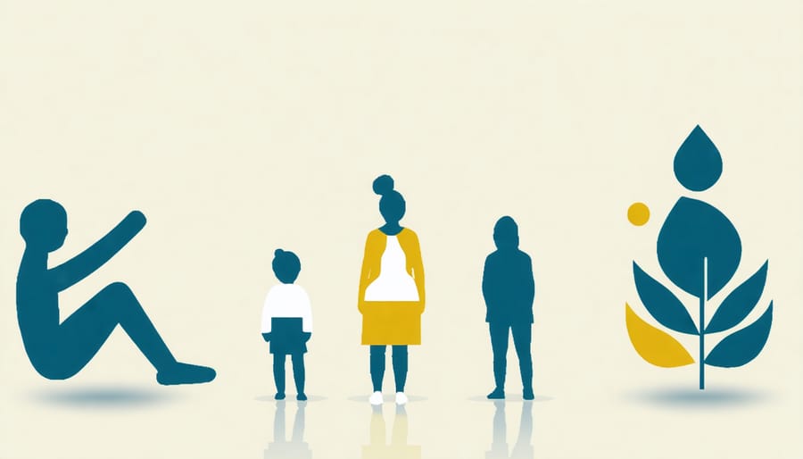 Visual representation of various lifestyle elements that impact mental health and genetic expression