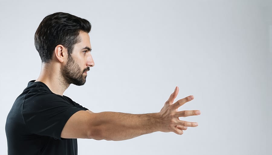 Sequence of images showing correct kinesiological movement techniques in everyday activities
