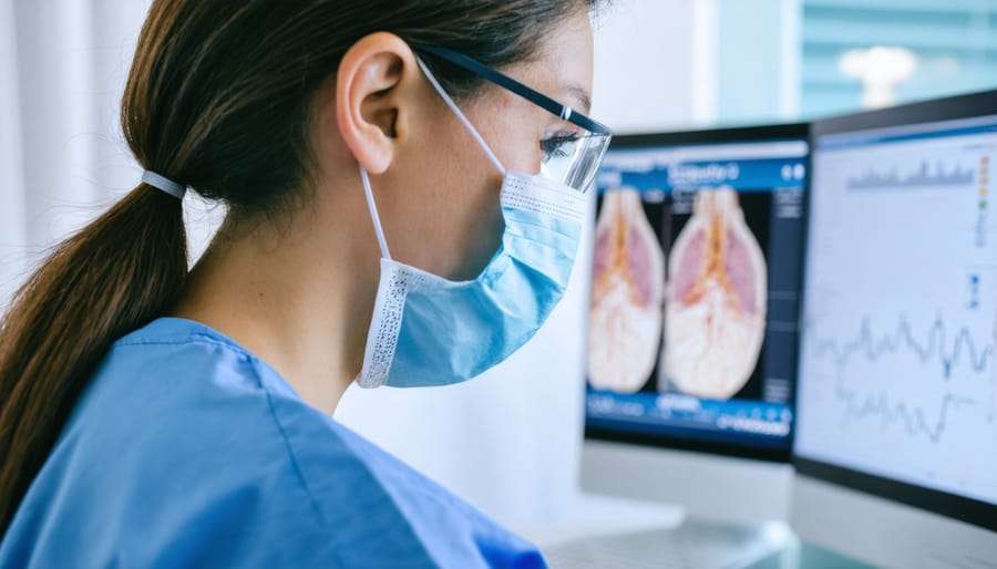 Doctor checking vital signs of a patient while discussing Long COVID management strategies