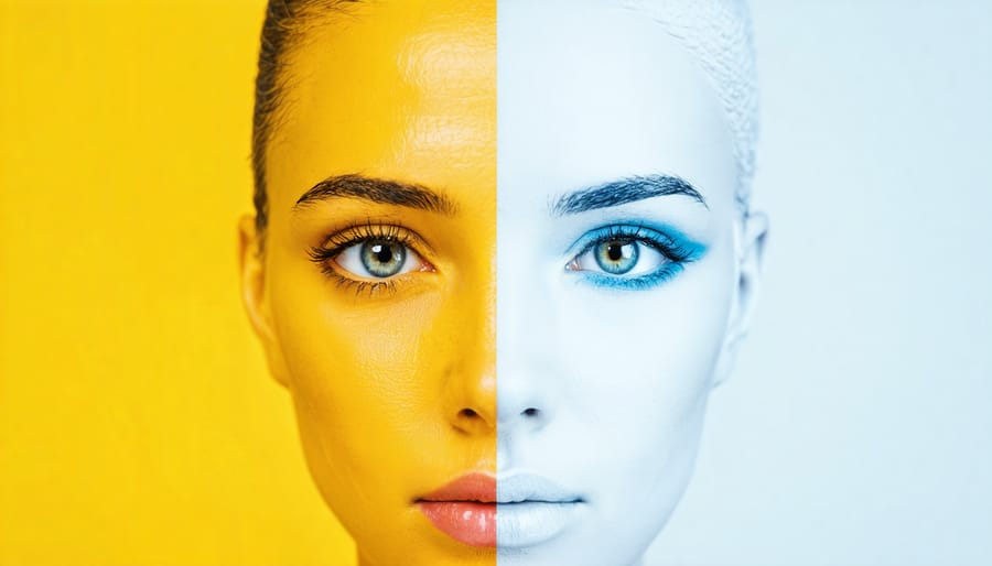 Side-by-side comparison of person showing improved mood and mental clarity after fasting