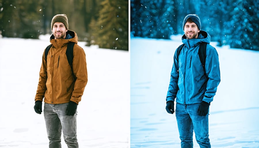 Comparison of summer and winter sun exposure in Canada showing how clothing and weather affect vitamin D absorption