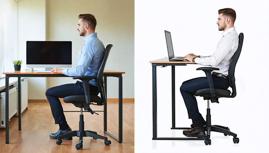 Comparison of correct and incorrect workplace ergonomic practices