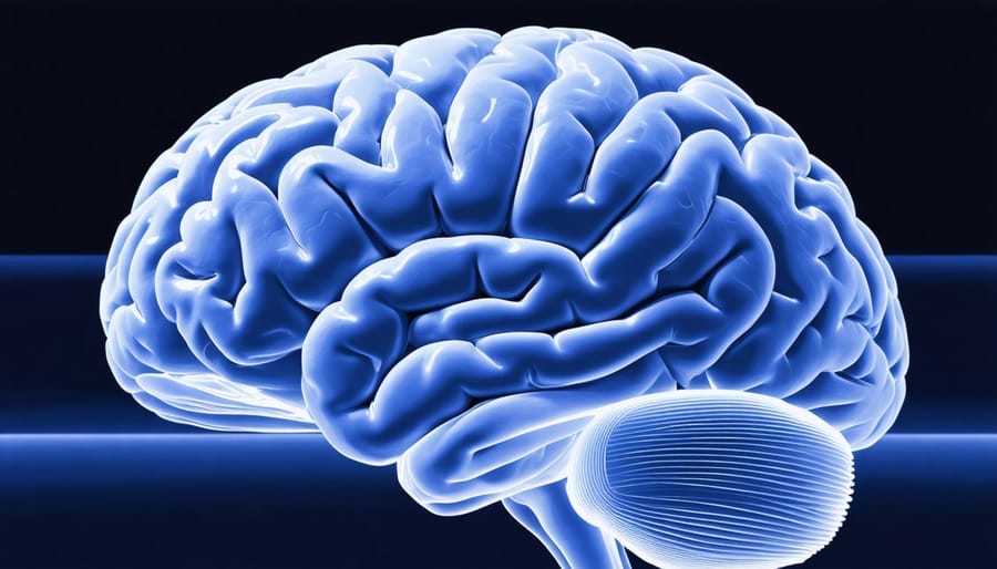 Colorful brain scan image highlighting neural activity patterns during sleep phases