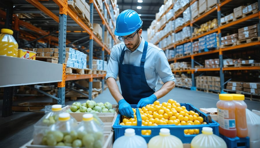 Canadian Food Inspection Agency official conducting a food safety inspection