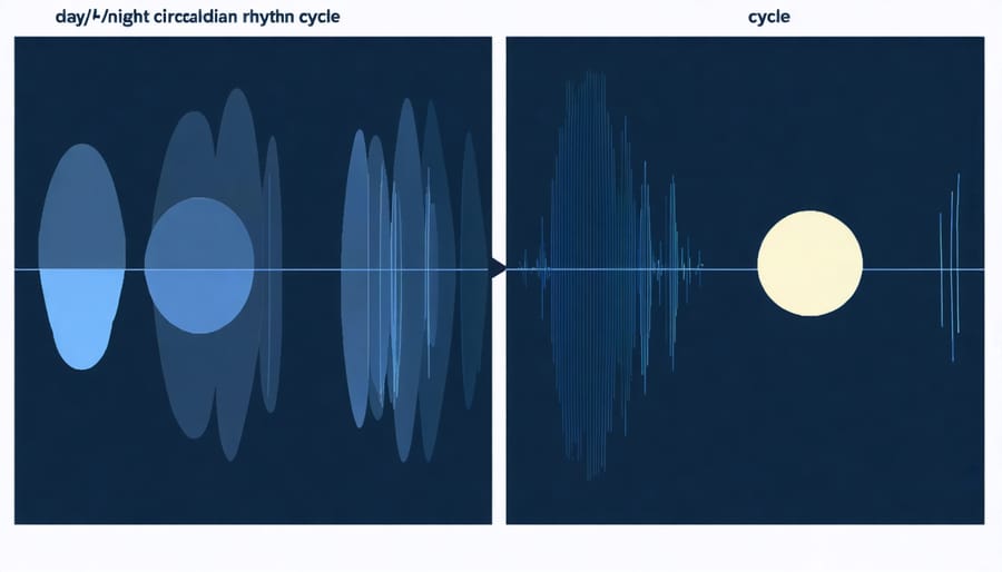 Infographic showing the relationship between movement patterns and 24-hour circadian rhythm