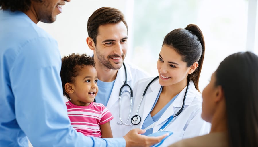 Family caregiver participating in patient care discussion with healthcare provider
