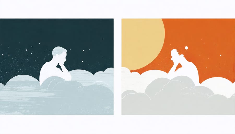 Side-by-side comparison of adolescent sleep environments showing different preferences and needs