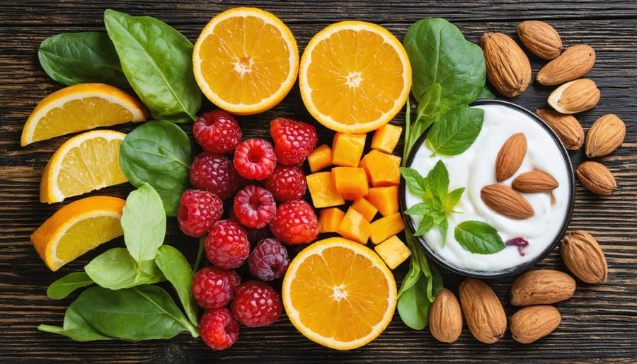 Healthy foods that boost immune system including fruits, vegetables, and proteins