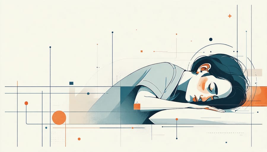 Abstract representation of memories being processed in the brain during sleep