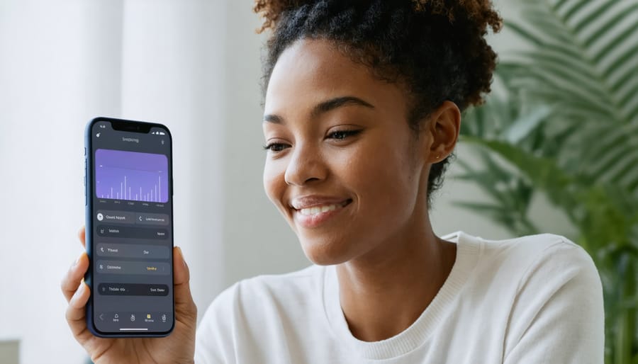 Individual actively managing digital wellness settings on smartphone