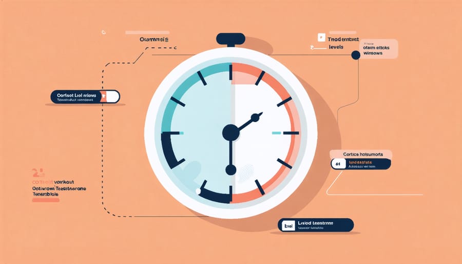 Visual diagram of daily hormonal cycles and recommended workout timing