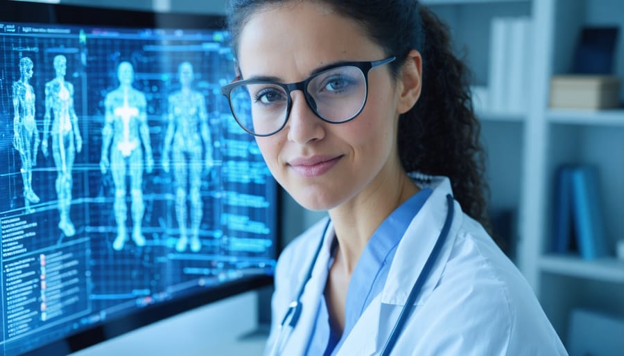 Healthcare provider using electronic health record system showing mental health Z-codes