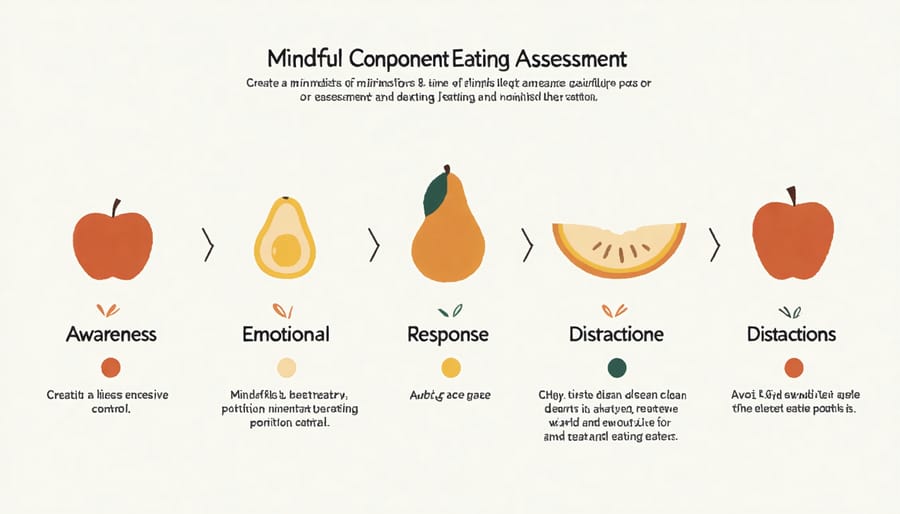 Visual diagram of mindful eating questionnaire components