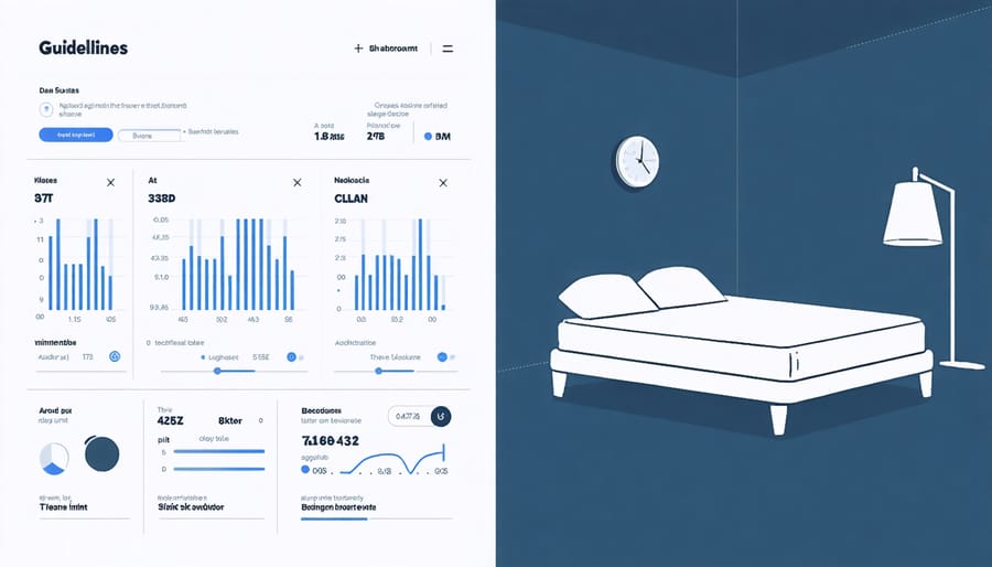 Sleep tracking app interface showing sleep cycles alongside smart sleep technology