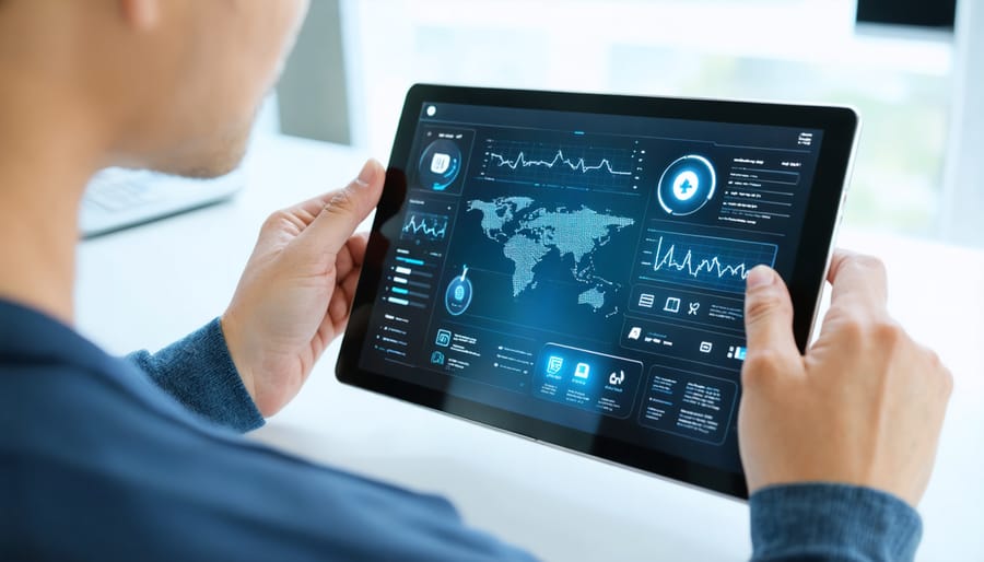 Patient engaging in virtual healthcare consultation using digital devices