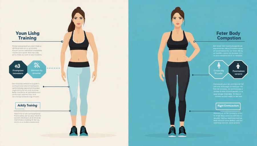 Visual comparison chart of strength training versus bodybuilding effects on muscle, strength, and overall health