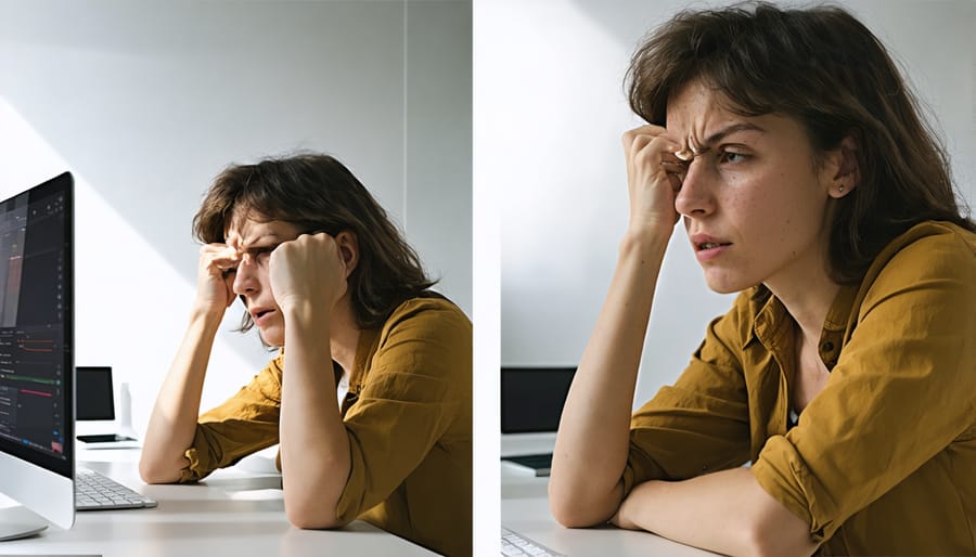 Visual representation of physical symptoms from excessive screen time