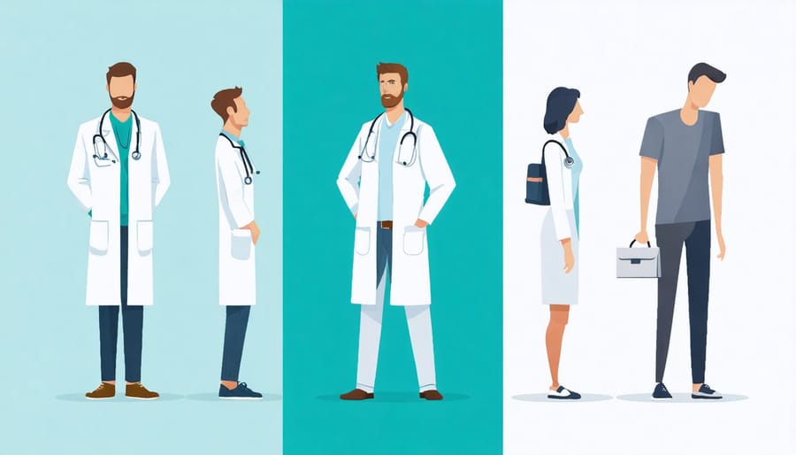 Visual timeline of health screening recommendations for men aged 20 to 50+