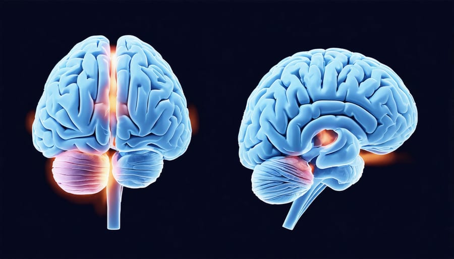 Comparative brain activity scans during mindful and unmindful eating