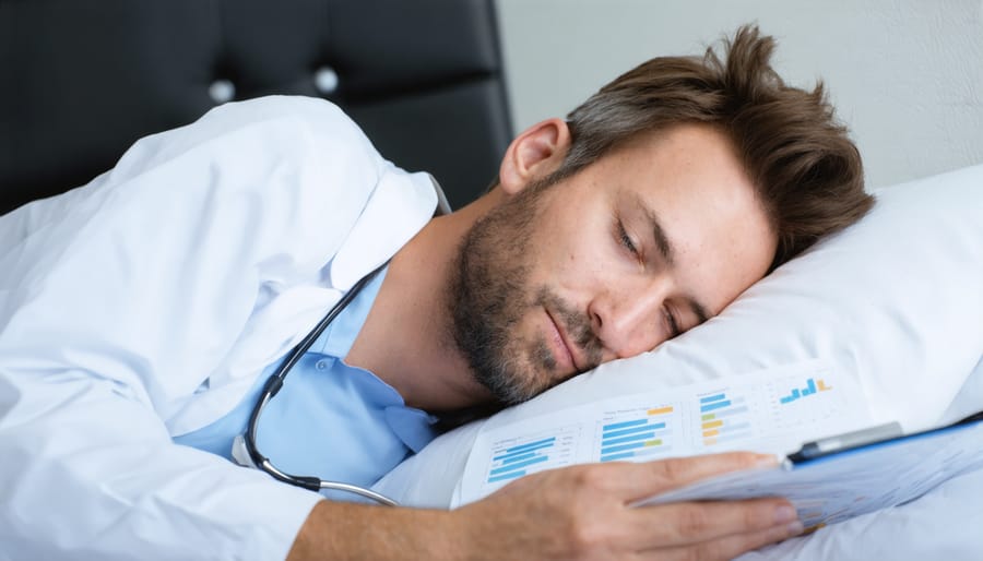 Healthcare professional discussing sleep assessment results with patient