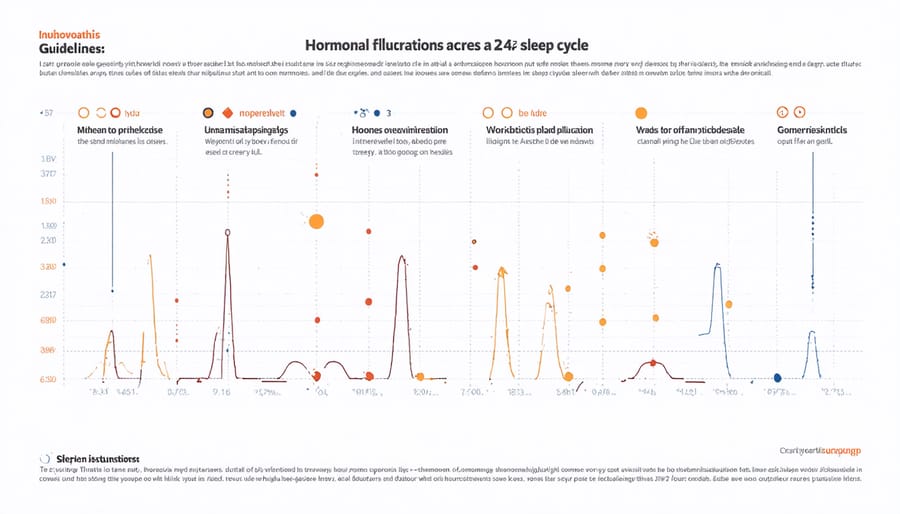 Diagram illustrating how estrogen and other hormones affect the sleep-wake cycle