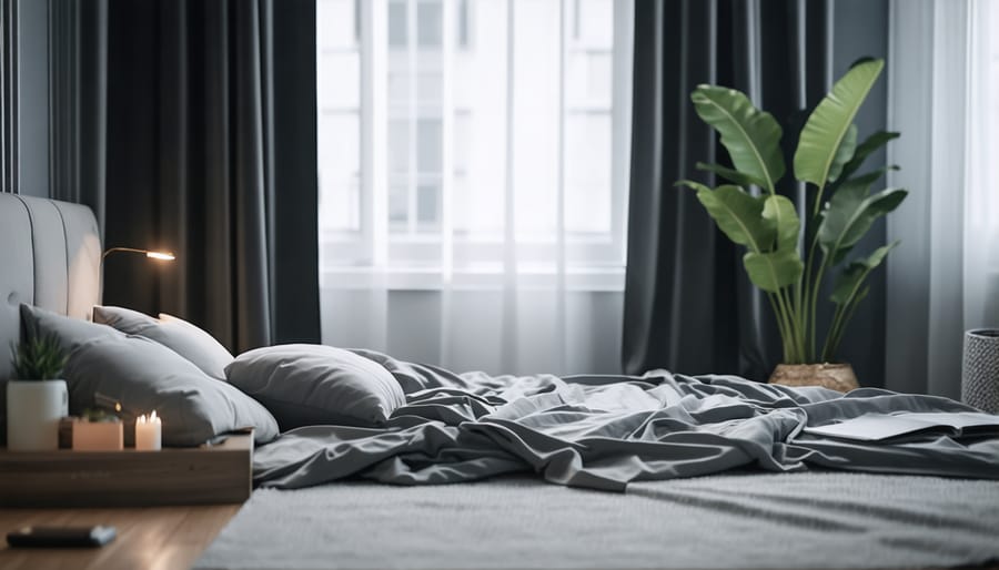 Ideal bedroom environment optimized for healthy sleep hygiene