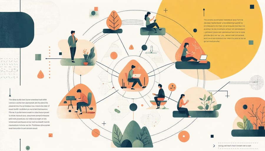 Visual representation of preventive health components including exercise, nutrition, mental wellness, and community health