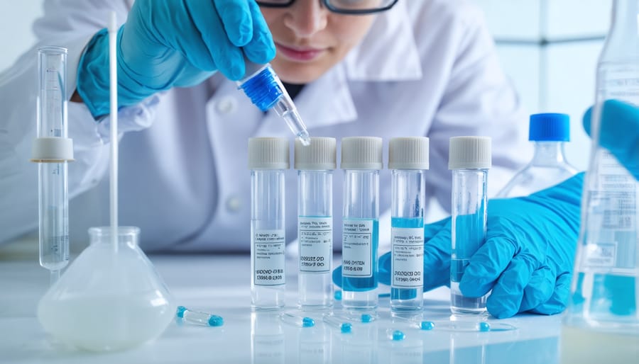 Professional laboratory conducting third-party testing on CBD products