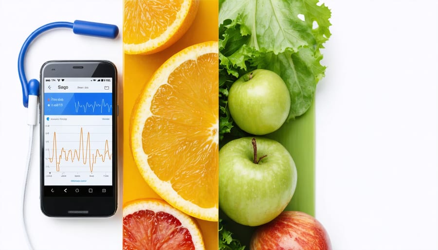 Collage of lifestyle factors that influence metabolism including diet, exercise, and rest