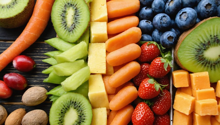 Arrangement of healthy foods rich in preconception nutrients