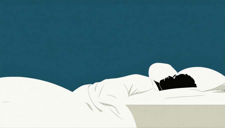 Peaceful nighttime bedroom scene with moonlight and calming atmosphere