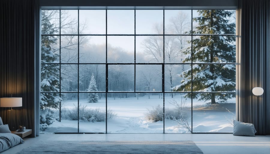 Person opening residential window on winter day to allow fresh air circulation