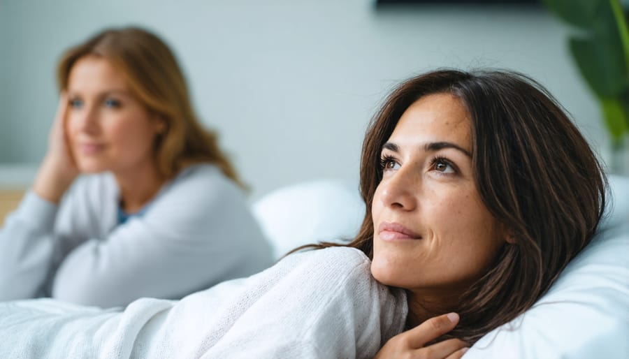 Therapist's hands holding notes during counseling session
