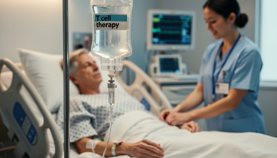 Medical IV infusion equipment used for cell therapy treatment