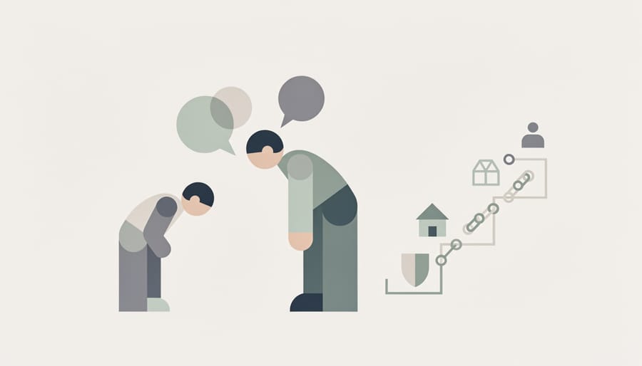 Two hands reaching toward each other in gesture of support and connection