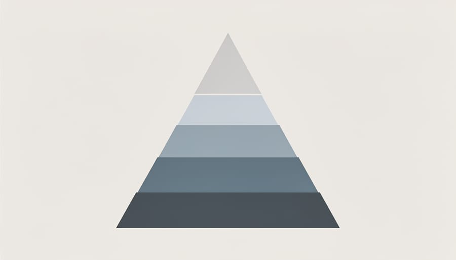 Stone pyramid representing hierarchical levels of evidence in research
