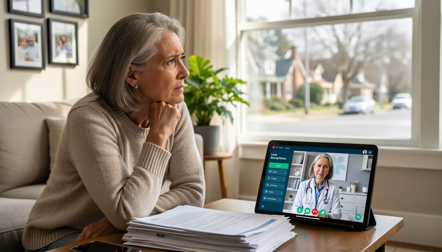 Elderly person's hands on walking cane showing medical alert bracelet