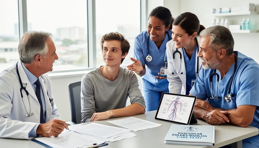 Doctor and patient collaborating during medical consultation
