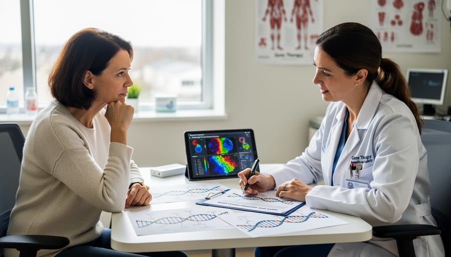 Doctor consulting with patient during medical examination