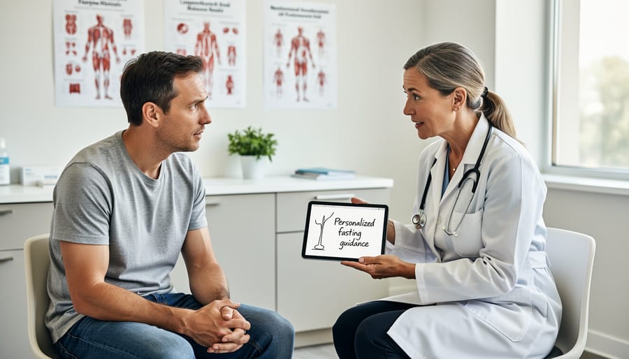 Healthcare provider consulting with patient in professional medical office setting