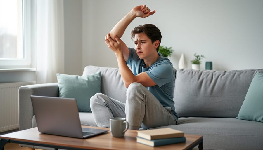 Hand demonstrating joint hypermobility with fingers bending backward beyond typical range