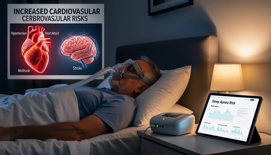 Fitness tracker monitoring heart rate on person's wrist during sleep