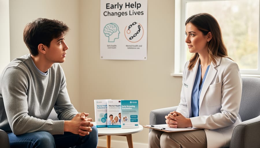 Two hands clasped together in supportive gesture representing help and connection